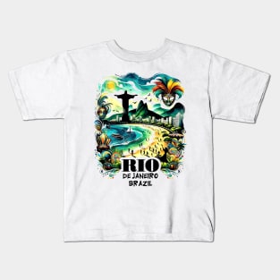 2024 Rio De Janeiro - Tropical Beach Kids T-Shirt